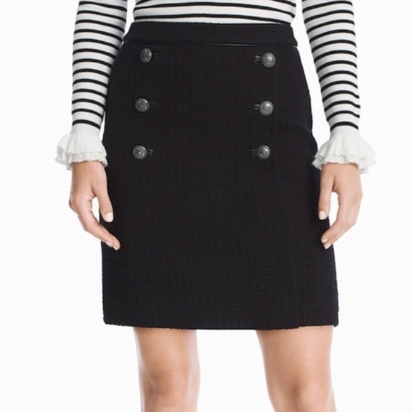 White House Black Market Textured Black Mini Skirt - Picture 10 of 10